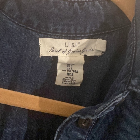 Label of Graded Goods L.O.G.G.Button Down denim like dress - Picture 2 of 6